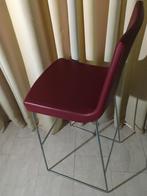 Aangeboden 12 x Montis Jim barkruk. rood leer RVS onderstel., Huis en Inrichting, Barkrukken, 5 krukken of meer, Met voetsteun