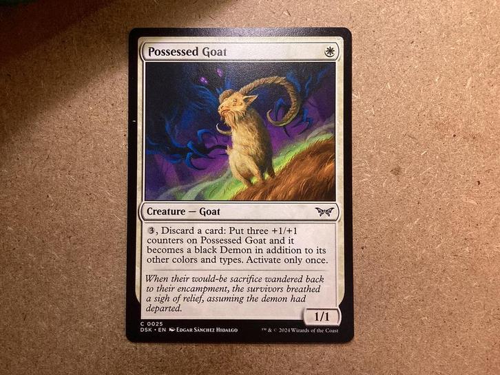 1x Possessed Goat [0025] (Near Mint), Hobby en Vrije tijd, Verzamelkaartspellen | Magic the Gathering, Zo goed als nieuw, Losse kaart