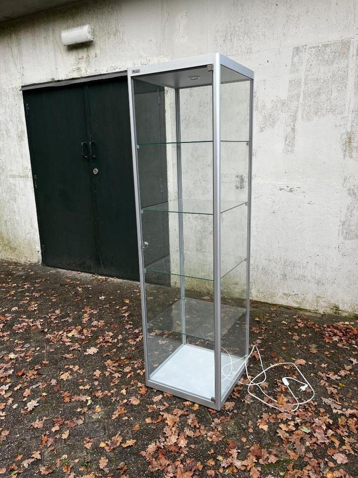 Helioz | vitrinekast, Huis en Inrichting, Kasten | Vitrinekasten, Gebruikt, 150 tot 200 cm, 50 tot 100 cm, 50 tot 75 cm, Met deur(en)