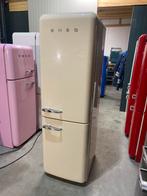 Retro Smeg Koelkast met Vriesvak - Crème, 150 tot 200 liter, 60 cm of meer, Ophalen of Verzenden, Zo goed als nieuw