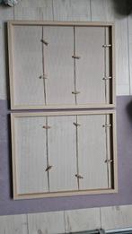 Houten fotolijsten met touw en knijpers (2 stuks), Ophalen, 50 tot 75 cm, Zo goed als nieuw, 50 tot 75 cm