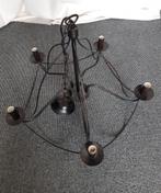 Zwarte  metalen gothic hanglamp kroonluchter, Huis en Inrichting, Ophalen of Verzenden, Gebruikt