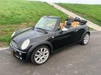 Mini 1.6 16V Cooper Cabrio 2005 Zwart, Auto's, Voorwielaandrijving, 4 cilinders, Cabriolet, 4 stoelen