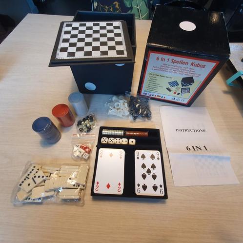 Spellendoos 6 in 1, Hobby en Vrije tijd, Gezelschapsspellen | Overige, Zo goed als nieuw, Ophalen of Verzenden