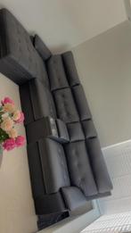 Leren bank met lounge electrisch verstelbaar 1 jaar oud, Ophalen, Hoekbank, 300 cm of meer, Leer