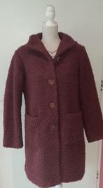 Boucle jas Bordeaux, Kleding | Dames, Jassen | Winter, Ophalen of Verzenden, Zo goed als nieuw, Maat 42/44 (L), Rood