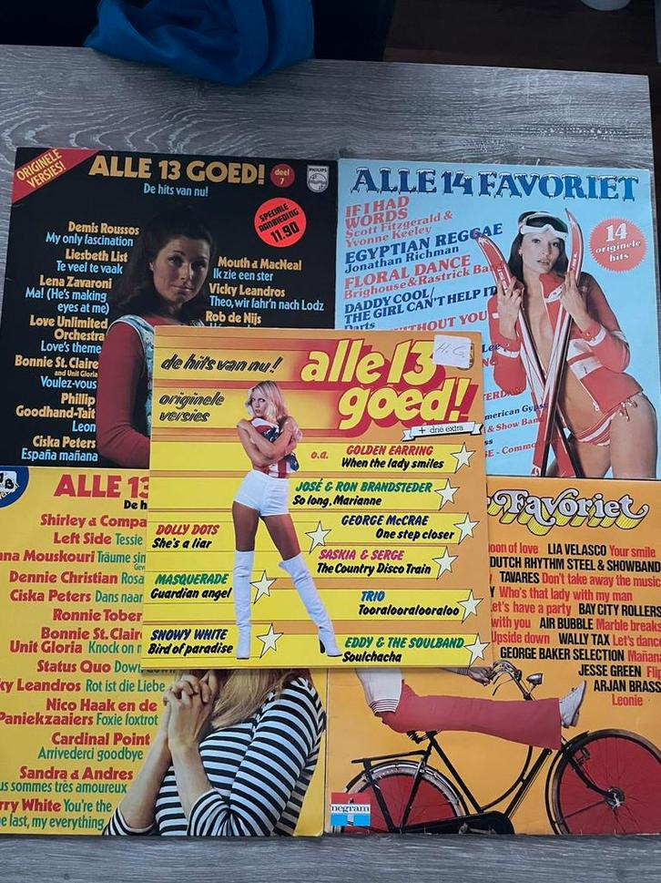Pakketje 3 x Alle 13 Goed + 2 x Alle 14 Favoriet (LP, vinyl), Cd's en Dvd's, Vinyl | Verzamelalbums, Gebruikt, Pop, Overige formaten