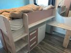 Half Hoogslaper met Bureau, Kinderen en Baby's, Kinderkamer | Stapelbedden en Hoogslapers, Ophalen, Gebruikt, Halfhoogslaper