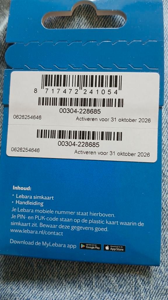 Makkelijk 06 nummers lebara prepaid simkaart Actie prijs, Telecommunicatie, Prepaidkaarten en Simkaarten, Nieuw, KPN, Verzenden