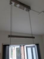 Design hang- tafellamp. Rvs en glas., Ophalen, Gebruikt, Glas, 75 cm of meer