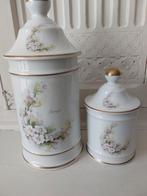 limoge france porcelaine potten kersenbloesem 2 stuks, Antiek en Kunst, Antiek | Porselein, Ophalen of Verzenden