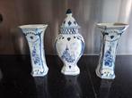 Delfts Blauw Vaas Set kaststel, Antiek en Kunst, Antiek | Vazen, Ophalen of Verzenden