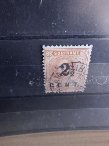 Suriname 1892, NVPH 21C, Gebruikt, catwaarde 20,00 MOOI! beschikbaar voor biedingen