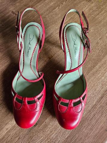 rode retro zomerschoentjes Dick Boons beschikbaar voor biedingen