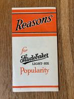 1921 Studebaker Light Six kleine brochure, Verzenden, Zo goed als nieuw, Overige merken