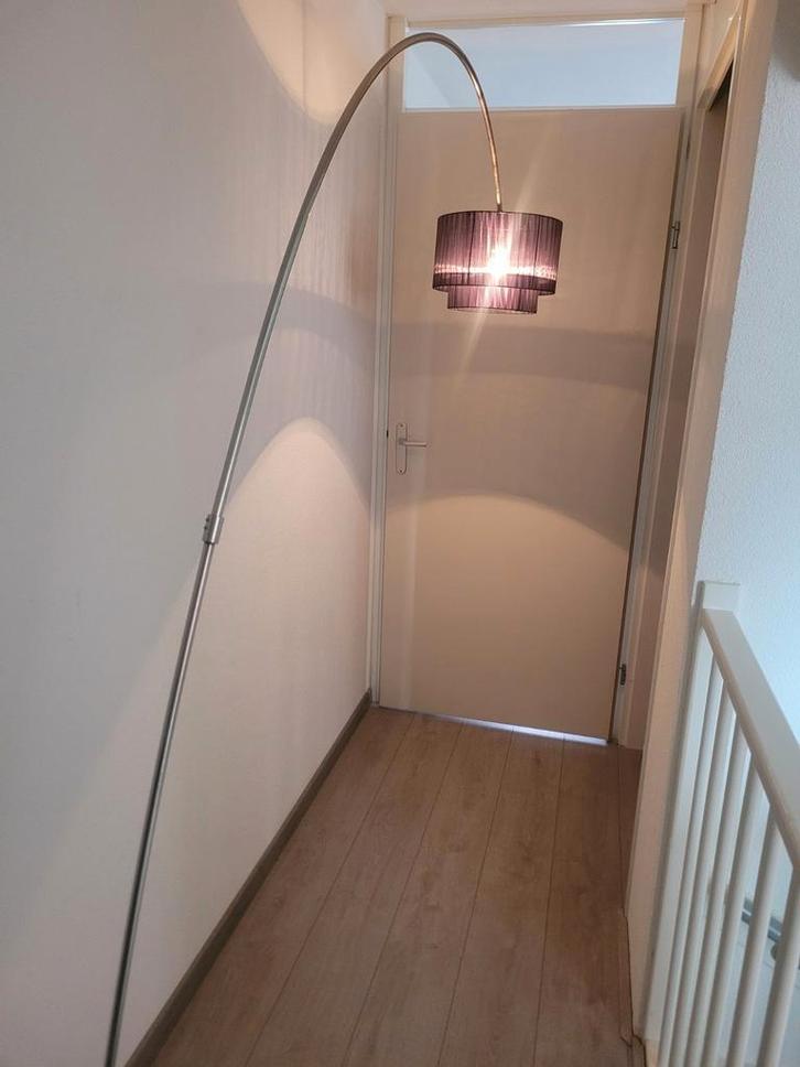 Booglamp Vloerlamp hanglamp lamp rvs Sfeerlamp, Huis en Inrichting, Lampen | Vloerlampen, Zo goed als nieuw, 150 tot 200 cm, Glas