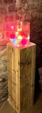Pilaar zuil bijzettafel kerst plantentafel gerecycled  hout, Huis en Inrichting, Woonaccessoires | Zuilen en Pilaren, Ophalen