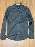 Denim | shirt | overhemd | WE Fashion | antraciet | medium|M, Kleding | Heren, Overhemden, Ophalen of Verzenden, Gedragen, Grijs