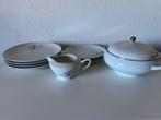 Vintage Servies Compleet met Bloemmotief - Antiek Serviesgoe, Ophalen of Verzenden