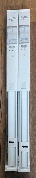 Nieuw! HVEN Plissé Gordijn(en) 75x130 Up&Down, Nieuw, Modern, Wit, 100 tot 150 cm