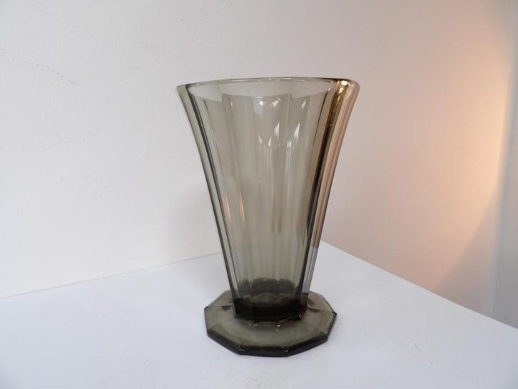 Art Deco Vaas Boheems, grijs/groen, Antiek en Kunst, Antiek | Vazen, Ophalen of Verzenden