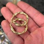 14k gouden wokkels creolen oorbellen nieuw, Sieraden, Tassen en Uiterlijk, Oorbellen, Ophalen of Verzenden, Zo goed als nieuw