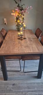 Eetkamertafel 160x90 - Spijkenisse, Huis en Inrichting, Tafels | Eettafels, Ophalen, Gebruikt, 50 tot 100 cm, Metaal