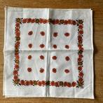 2 Vintage dames zakdoeken oranje bloemen - nieuw, Ophalen of Verzenden, Persoonlijke verzorging