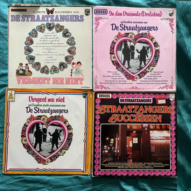 4 LP's De Straatzangers (ook per stuk te koop), Cd's en Dvd's, Vinyl | Nederlandstalig, Gebruikt, Levenslied of Smartlap, 12 inch