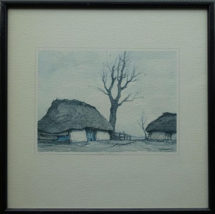 Twee etsen van Dirk Baksteen"", Antiek en Kunst, Kunst | Etsen en Gravures, Ophalen of Verzenden