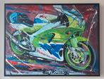 Groot origineel schilderij Kawasaki ZXR 750 Eric Jan Kremer, Antiek en Kunst, Ophalen