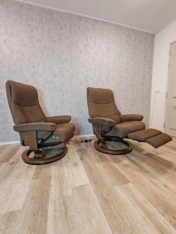 Set elektrische Stressless View design relax fauteuils beschikbaar voor biedingen