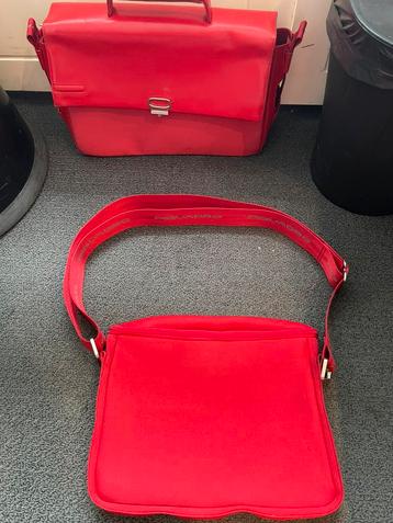 Prachtige piquadro aktetas, laptoptas en accessoires rood beschikbaar voor biedingen