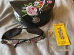 ed Harley / harley davidson zonnebril + case, Overige merken, Zonnebril, Zwart, Nieuw
