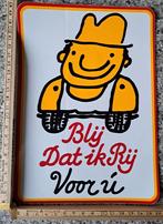 Mega grote vintage sticker Blij dat ik rij voor u propaganda, Verzamelen, Ophalen of Verzenden, Zo goed als nieuw