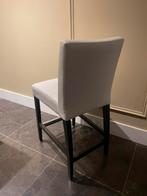3 witte barkrukken bar stoelen, Huis en Inrichting, Barkrukken, Met voetsteun, 60 tot 90 cm, Leer, Ophalen of Verzenden