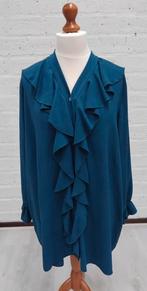 zgan! Prachtige roezel blouse patrol kleur mt XXL, Kleding | Dames, Grote Maten, Ophalen of Verzenden, Zo goed als nieuw, Blauw