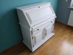 Witte secretaire met afsluitbare delen, Huis en Inrichting, Kasten | Secretaires, Ophalen, Gebruikt