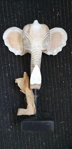 beeld olifant hoofd natural collections op standaard nieuw, Antiek en Kunst, Ophalen of Verzenden