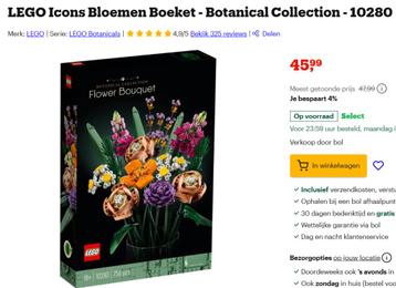 LEGO Icons Bloemen Boeket - Botanical Collection - 10280 beschikbaar voor biedingen