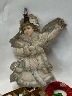Antieke kersthanger Engel mof Kaars ganzenveren boom /3, Diversen, Ophalen of Verzenden, Gebruikt