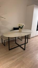 keramische eettafel 160x90 cm, Huis en Inrichting, Ophalen of Verzenden, Zo goed als nieuw, 150 tot 200 cm, 25 tot 50 cm