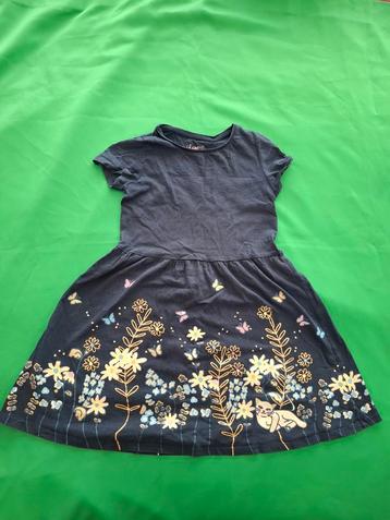 C&A jurk - Maat 128 - Bloemen & Kat beschikbaar voor biedingen