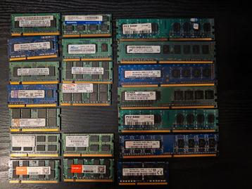 DDR2/DDR3 Geheugen Set - Diverse Modules beschikbaar voor biedingen