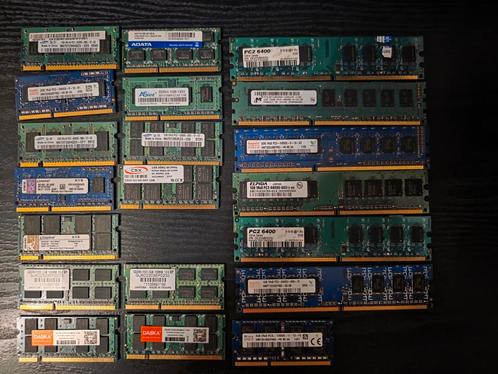 DDR2/DDR3 Geheugen Set - Diverse Modules, Computers en Software, RAM geheugen, Gebruikt, Desktop, 2 GB, DDR2, Ophalen of Verzenden