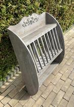 Houten bordenrek met ornament – brocante stijl, Antiek en Kunst, Curiosa en Brocante, Ophalen