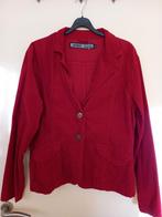 Donkerrood rib fluweel jasje maat 44, voor 2 knopen 2 zakken, Kleding | Dames, Maat 42/44 (L), Ophalen of Verzenden, Jasje, Rood