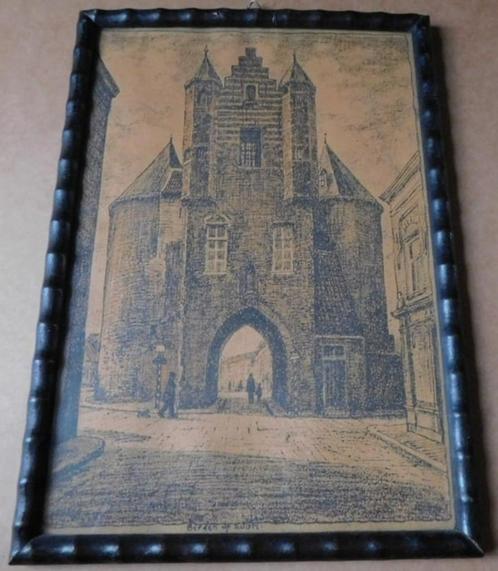 Ferdinand H. V. Wolde - Litho, Stadsgezicht - Bergen op Zoom, Antiek en Kunst, Kunst | Litho's en Zeefdrukken, Ophalen of Verzenden