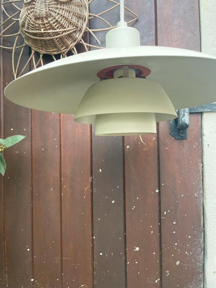 Hanglamp Poulsen wit vintage retro midcentury ph 4/3 €195, Huis en Inrichting, Lampen | Hanglampen, Gebruikt, 50 tot 75 cm, Metaal