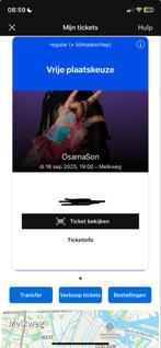 Osamason ticket 16 september melkweg amsterdam, Tickets en Kaartjes, Eén persoon, September